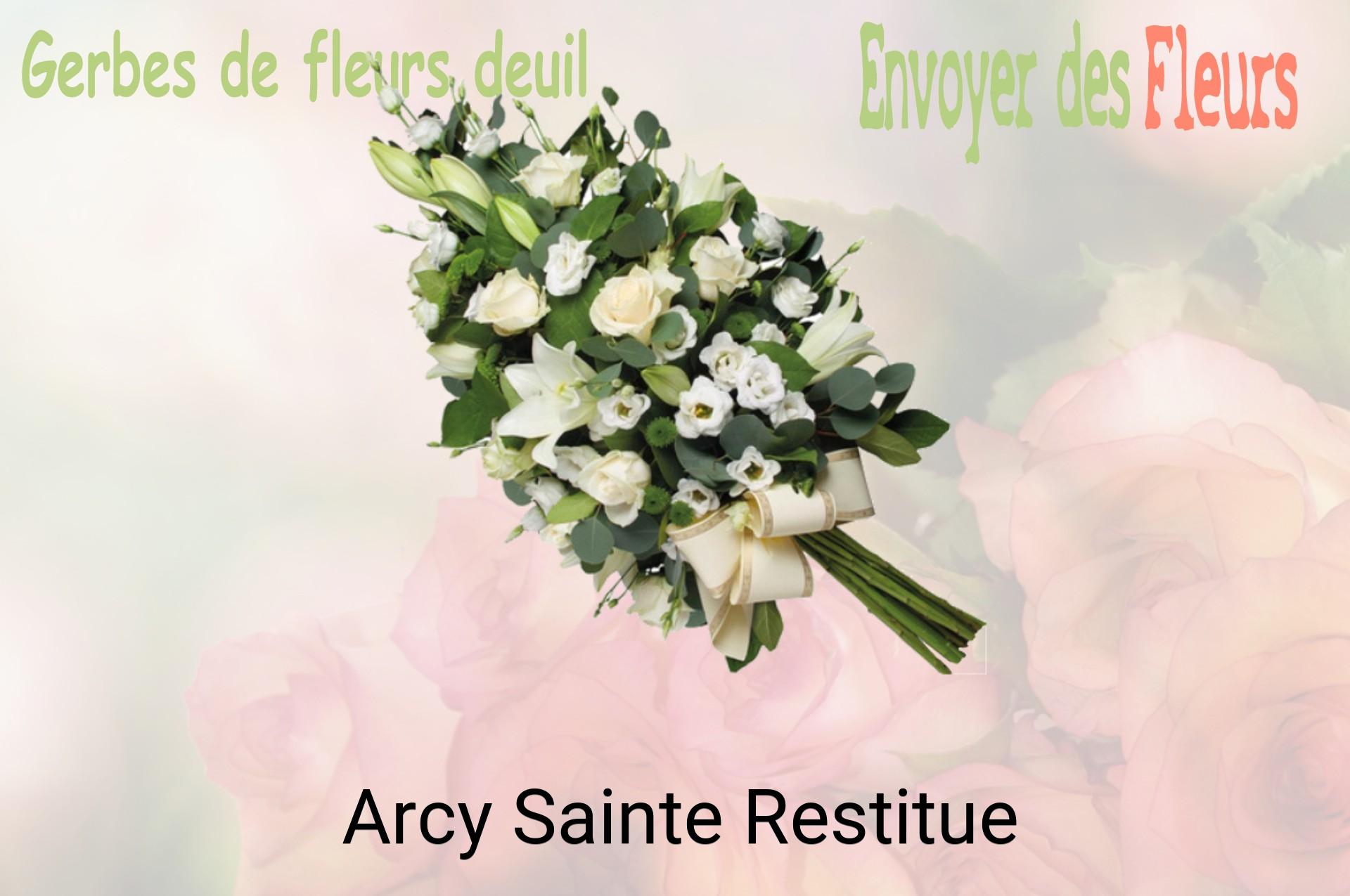 Gerbe de fleurs de deuil livrée à Arcy-Sainte-Restitue